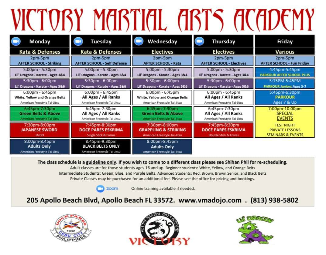 Schedule Victory Martial Arts Academy Tampa Bay's Premier Martial